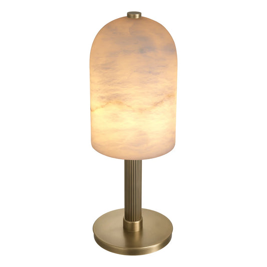 Veioza din Metal Alama si Alabastru Alb H61.5xD22cm Kayla Eichholtz