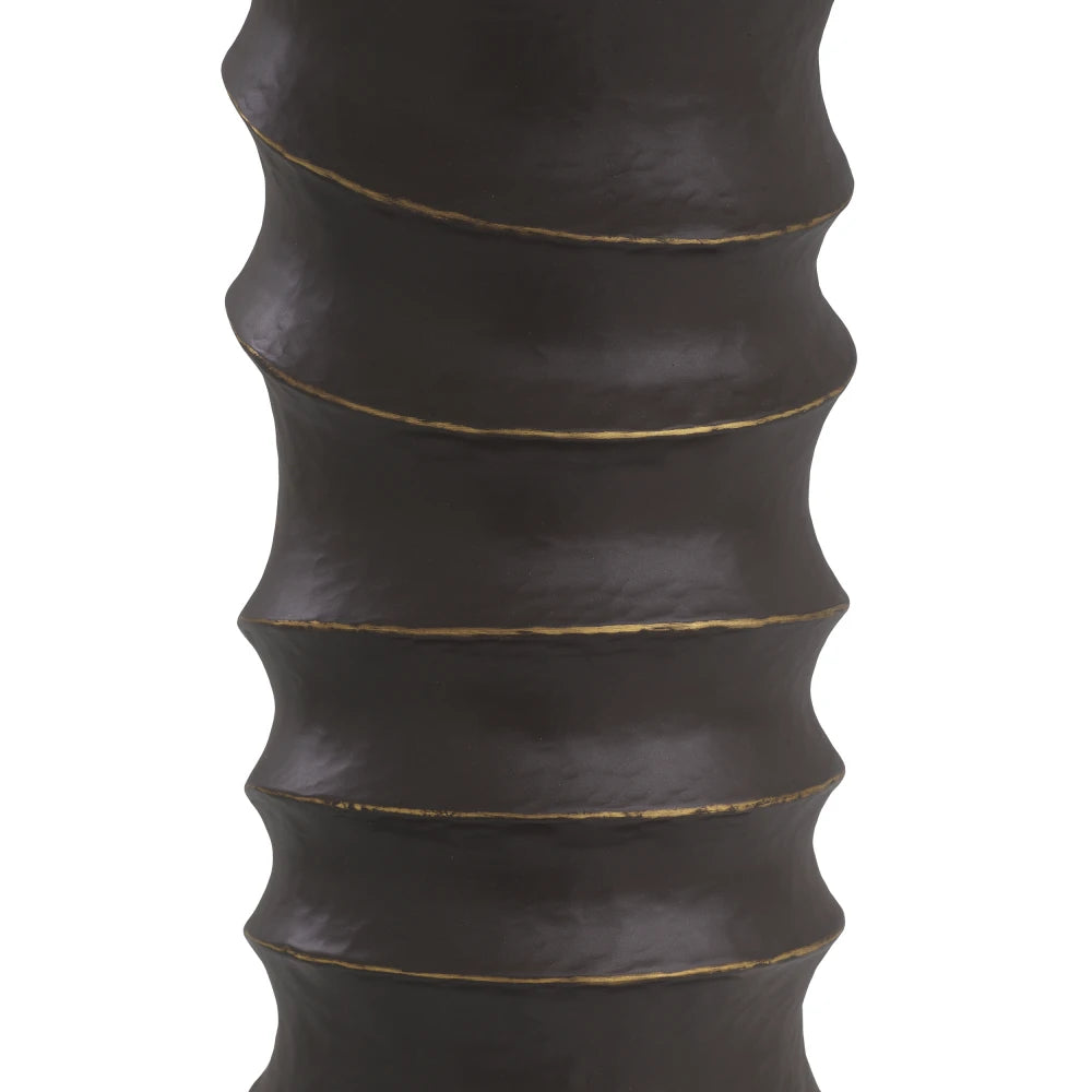 Veioza din Metal Bronz si Stofa Crem H84xL50cm Gilardon Eichholtz