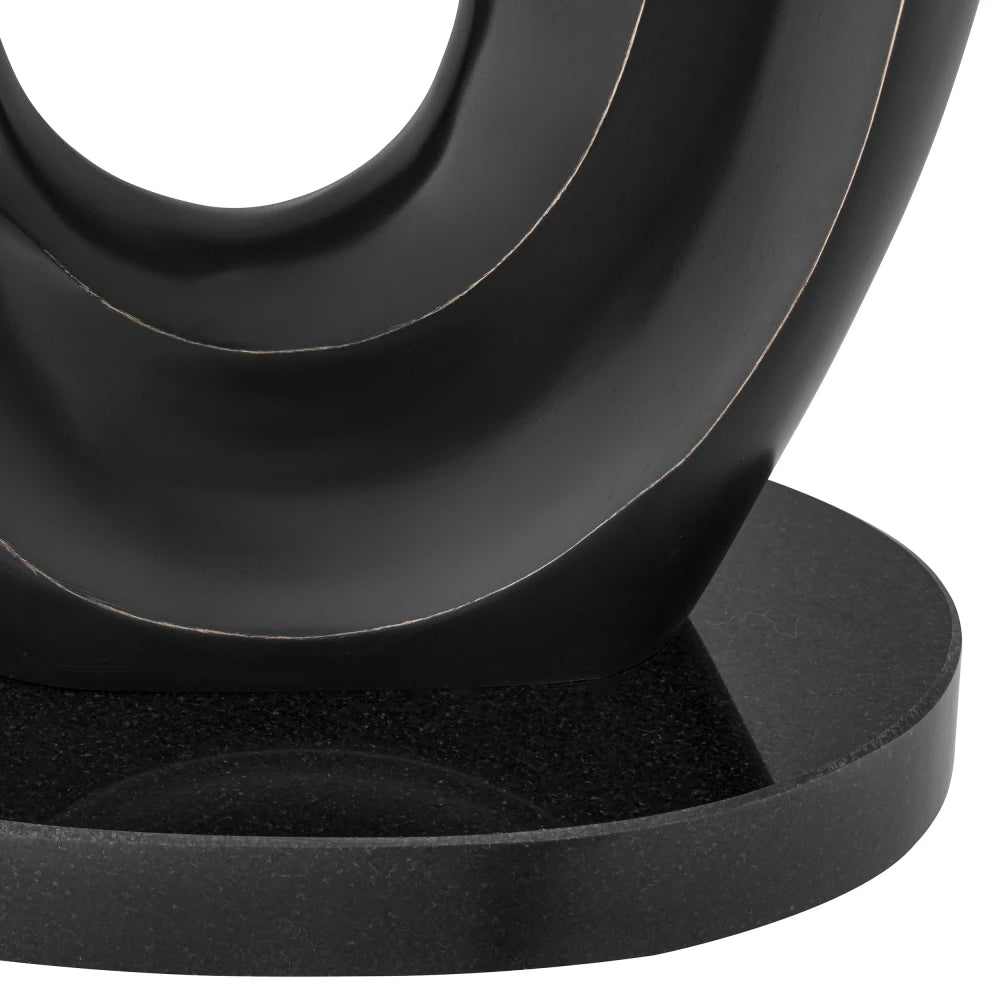 Veioza din Metal/Granit Bronz/Negru si Stofa Crem H90xL50cm Macias Eichholtz