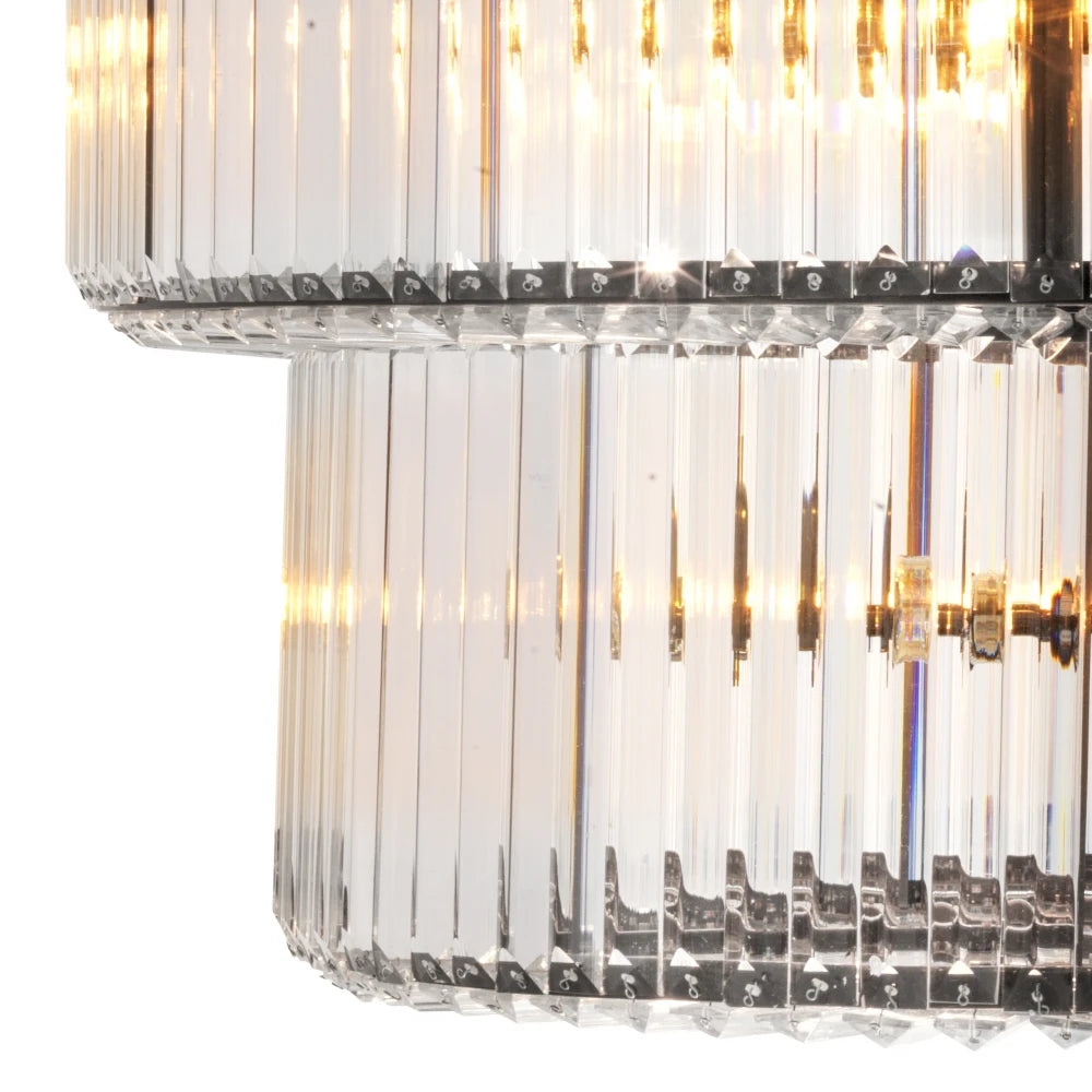 Candelabru din Metal Bronz si Sticla Transparent H105xD69.5cm Infinity Double Eichholtz