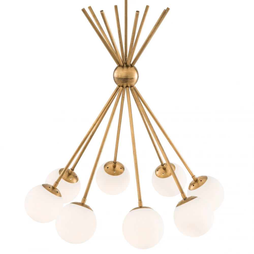 Candelabru din Metal Alama si Sticla Alb H84xD85cm Luxor Eichholtz