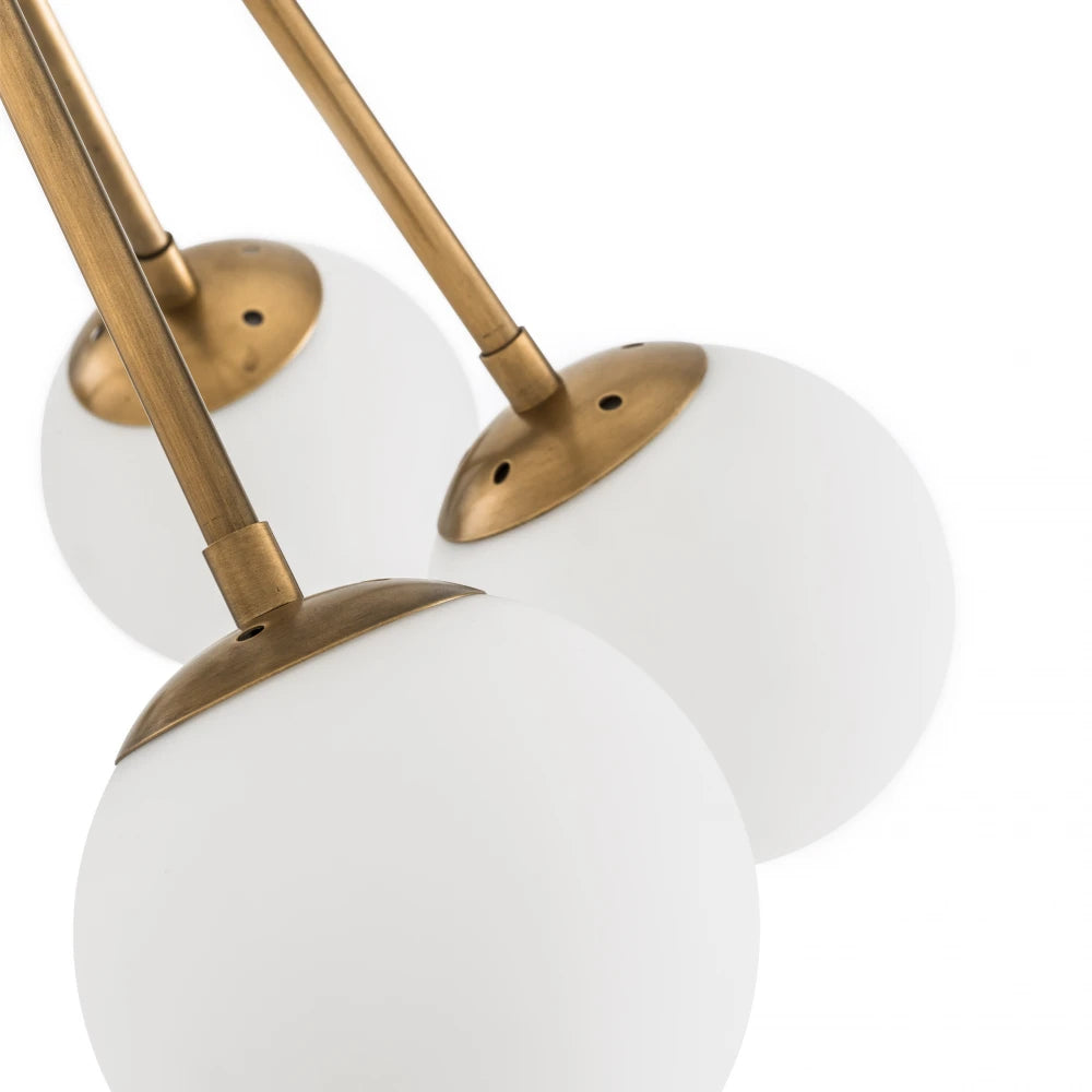 Candelabru din Metal Alama si Sticla Alb H84xD85cm Luxor Eichholtz