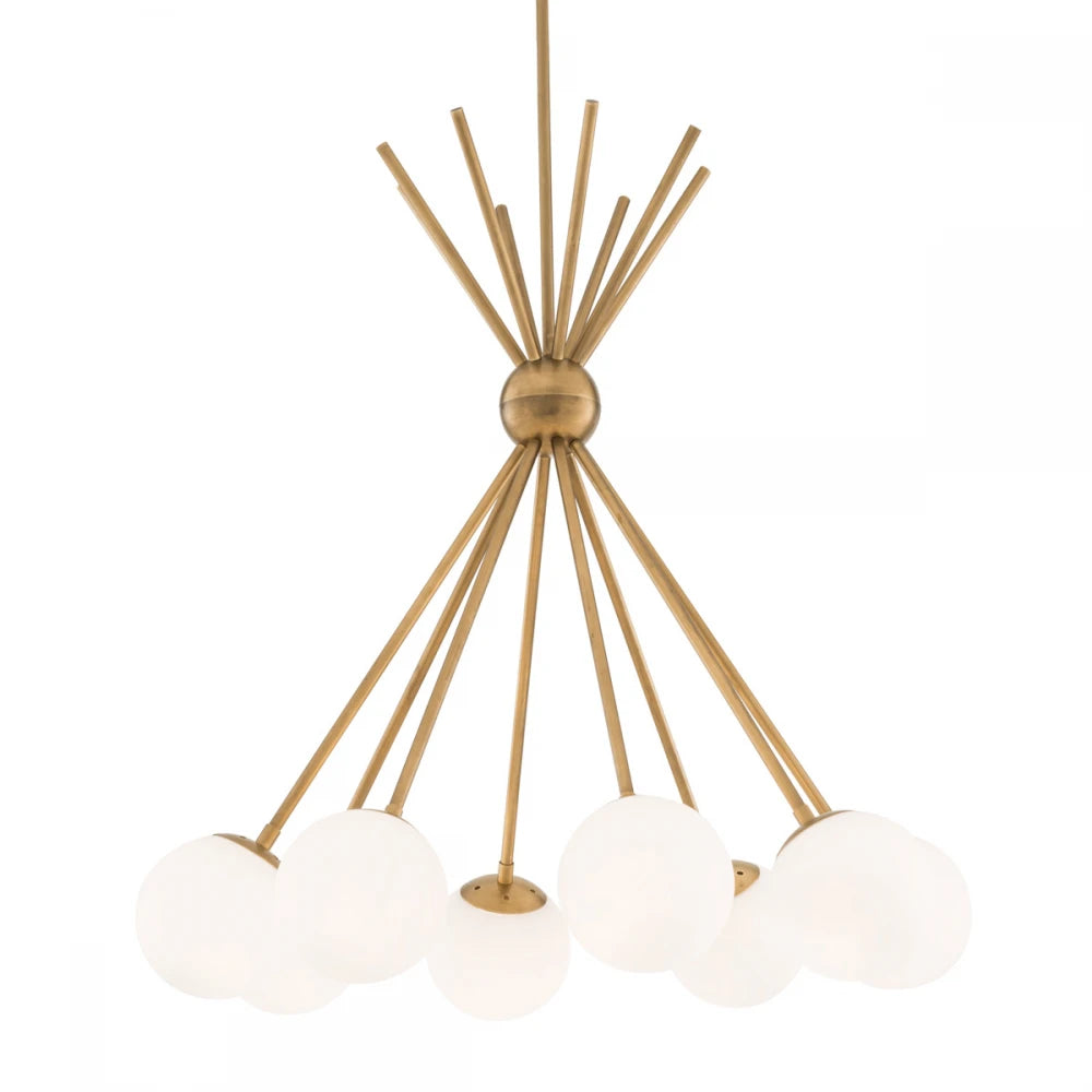 Candelabru din Metal Alama si Sticla Alb H84xD85cm Luxor Eichholtz
