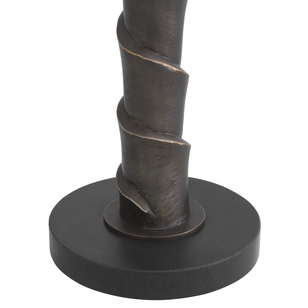 Veioza din Metal Bronz si Stofa Crem H80xL40cm Riverbank Eichholtz