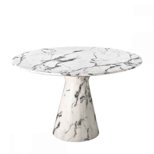 Masa din Marmura artificiala Alb D119.5xH75cm Turner Eichholtz