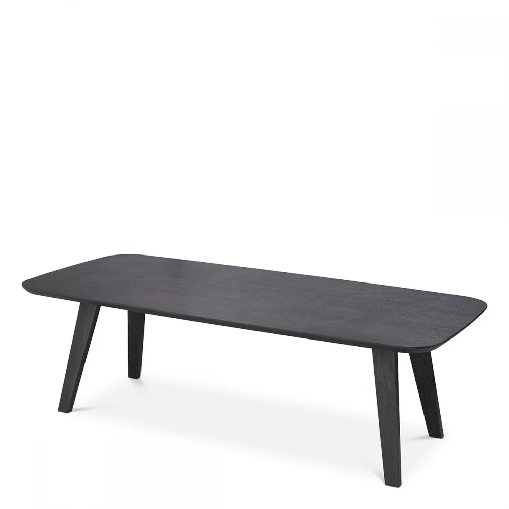Masa din Furnir de stejar Negru L245xH77cm Glover Eichholtz
