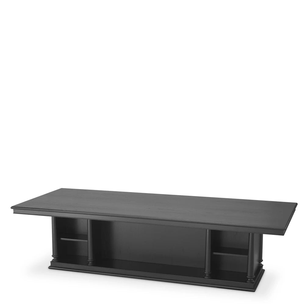Masa din Lemn de mindi/MDF Negru L300xH78cm Library Eichholtz