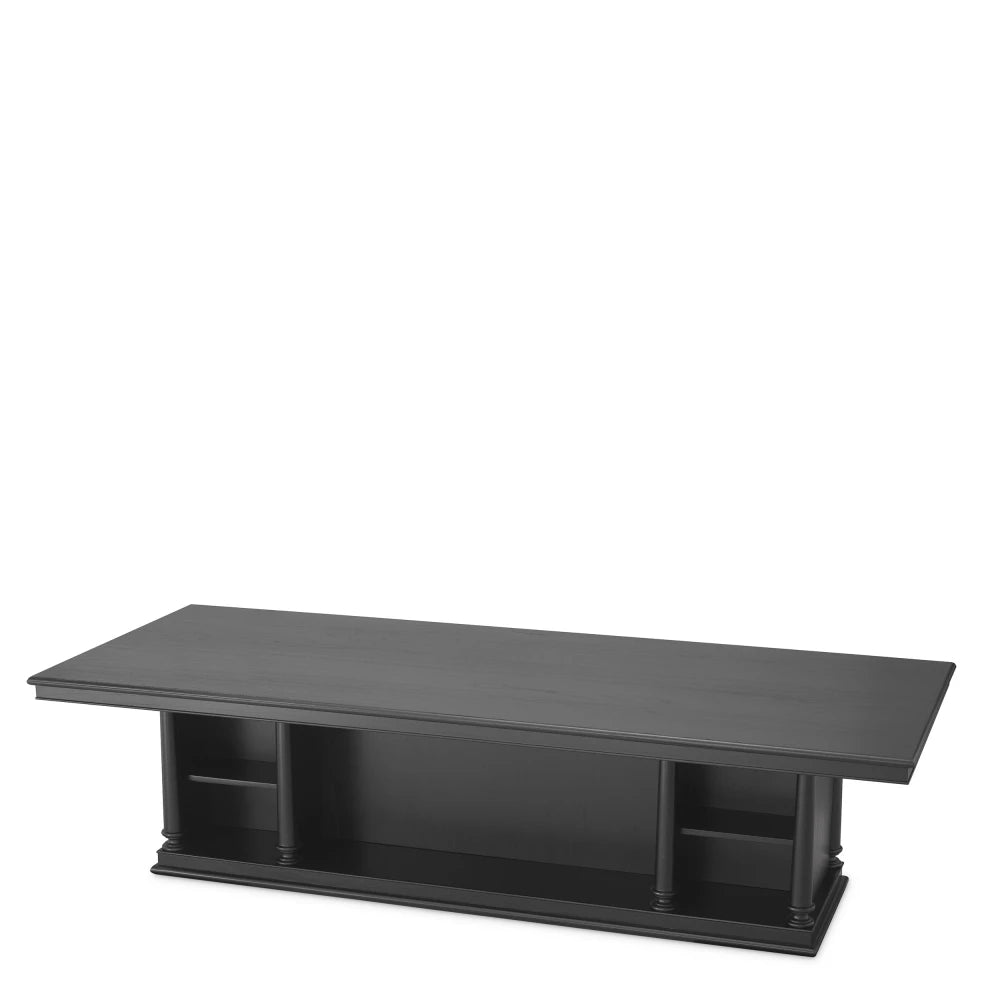 Masa din Lemn de mindi/MDF Negru L300xH78cm Library Eichholtz