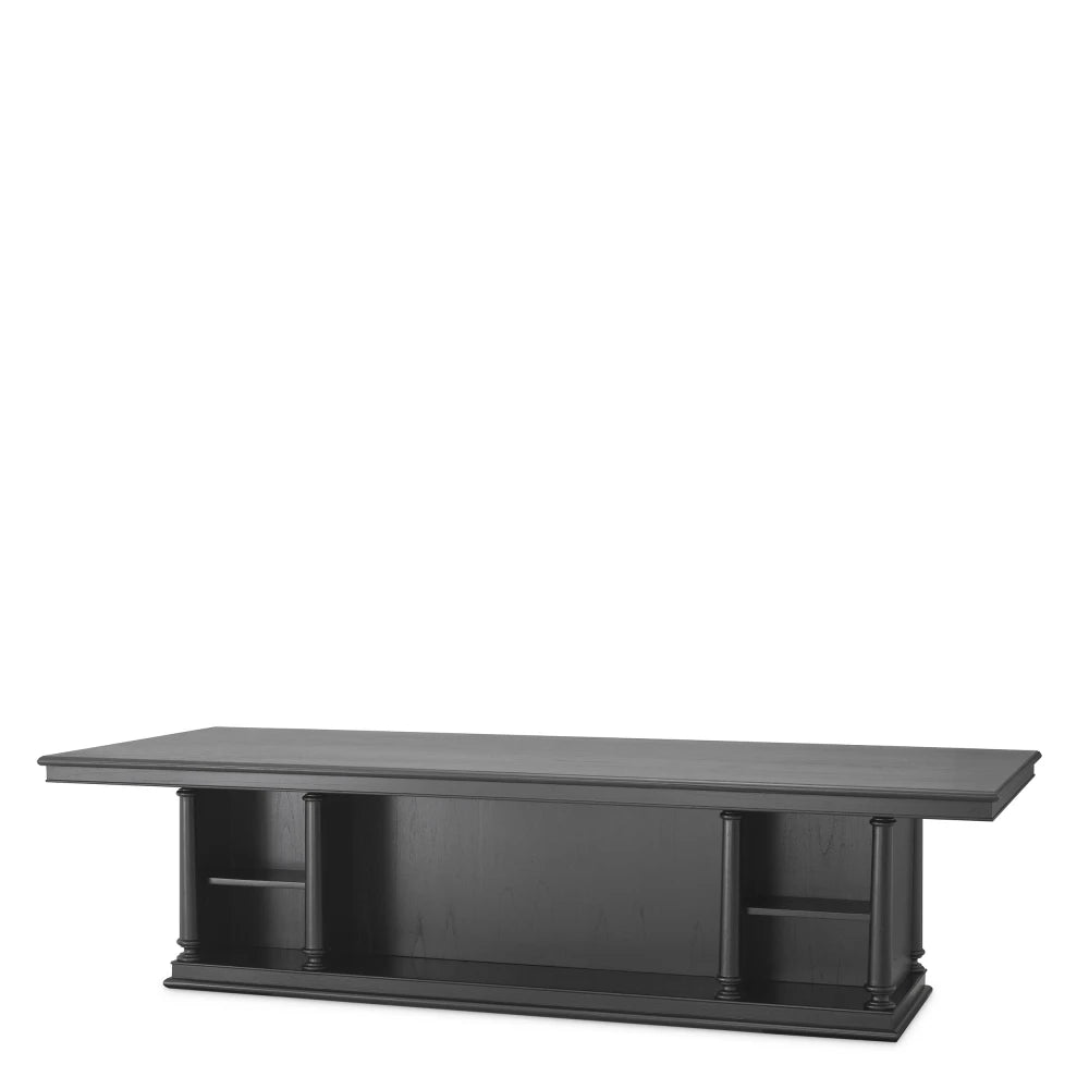 Masa din Lemn de mindi/MDF Negru L300xH78cm Library Eichholtz