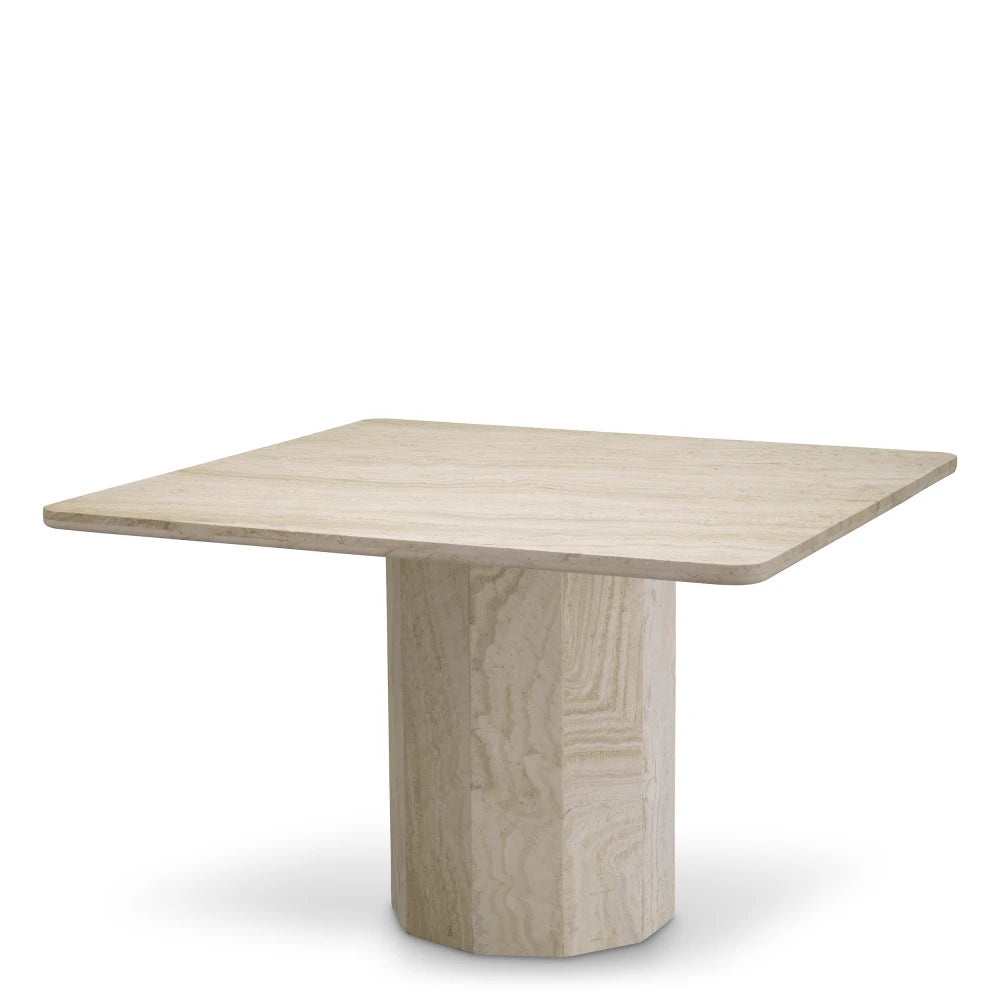 Masa din Travertin Bej L120xH76cm Piazza Eichholtz