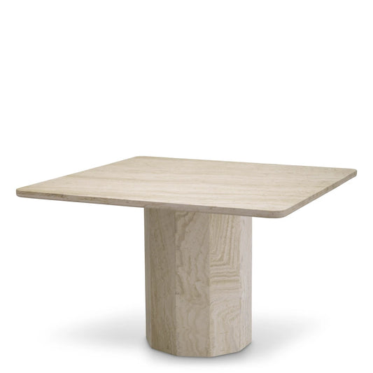 Masa din Travertin Bej L120xH76cm Piazza Eichholtz