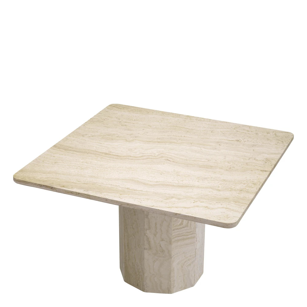 Masa din Travertin Bej L120xH76cm Piazza Eichholtz