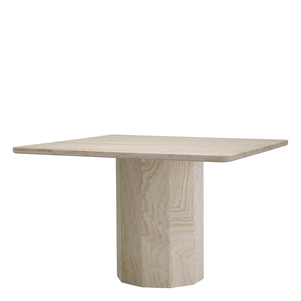 Masa din Travertin Bej L120xH76cm Piazza Eichholtz