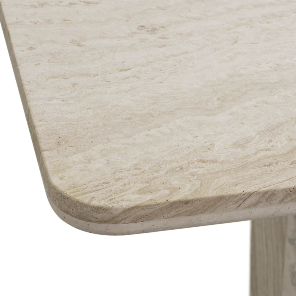 Masa din Travertin Bej L120xH76cm Piazza Eichholtz
