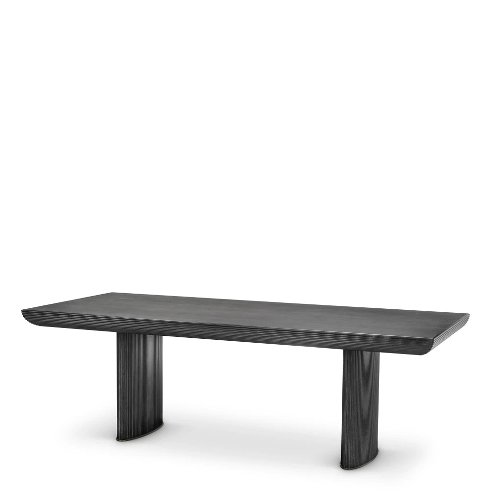 Masa din Furnir de stejar  Negru L230xH76cm Winston Eichholtz