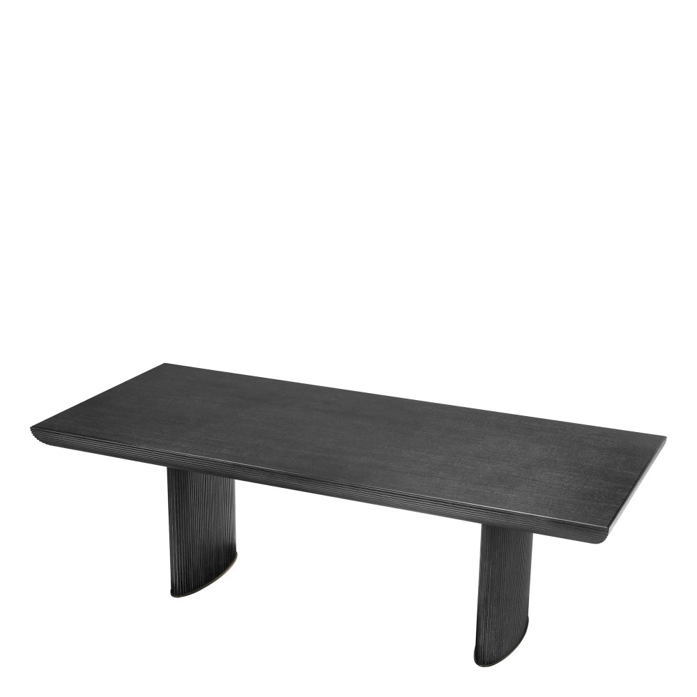 Masa din Furnir de stejar  Negru L230xH76cm Winston Eichholtz