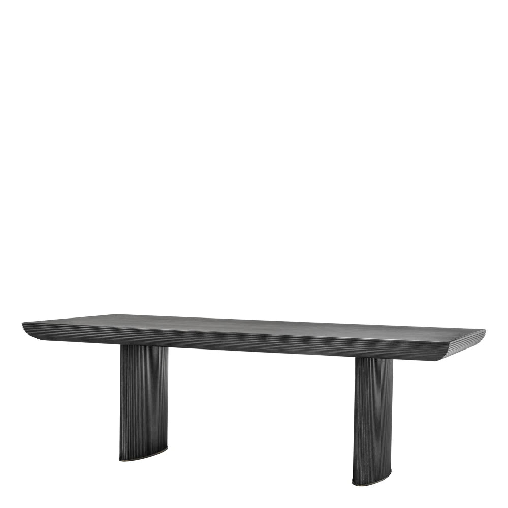 Masa din Furnir de stejar  Negru L230xH76cm Winston Eichholtz