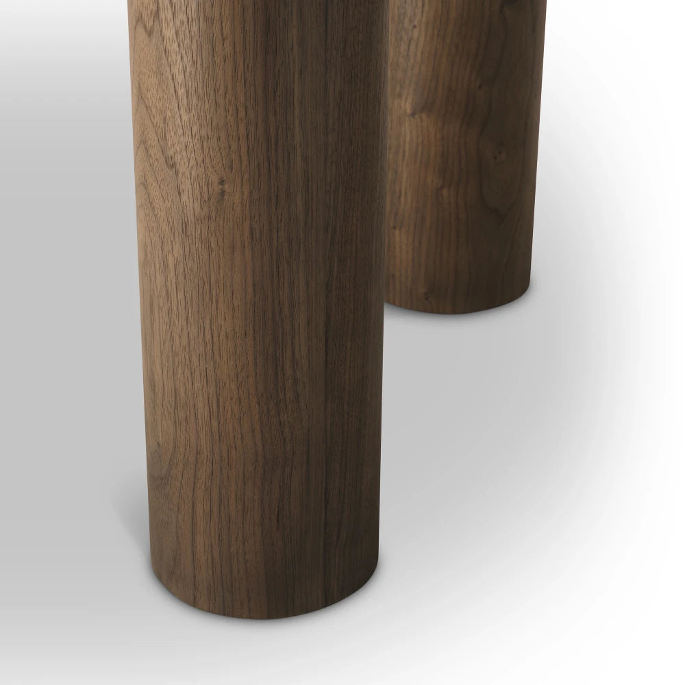 Masa din MDF/Ceramica Maro/Alb si Lemn de mahon Maro D120xH76cm Presedio Eichholtz