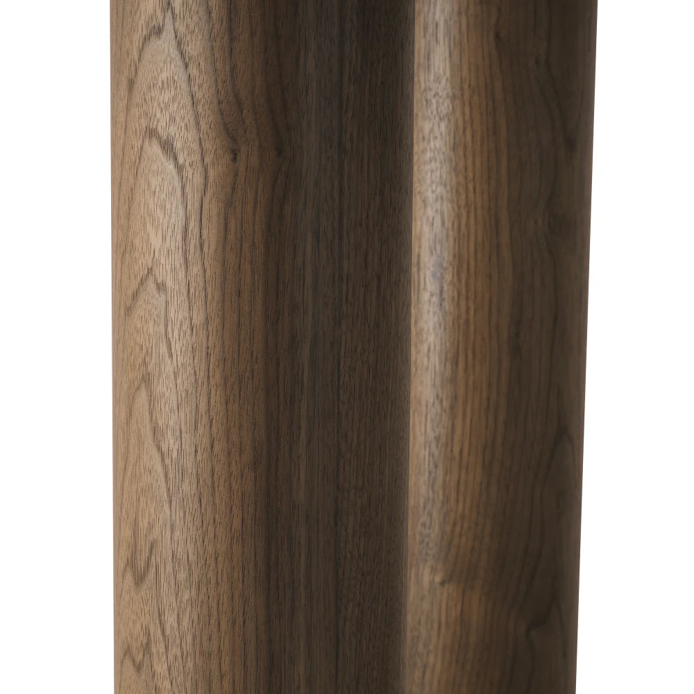 Masa din MDF/Ceramica Maro/Alb si Lemn de mahon Maro D120xH76cm Presedio Eichholtz