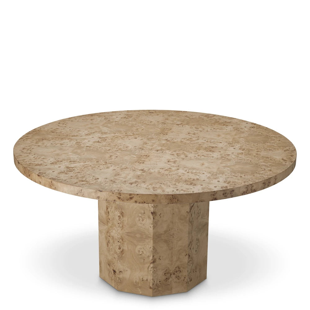 Masa din Furnir mappa burl Maro D150xH75.5cm Kingsgrove Eichholtz