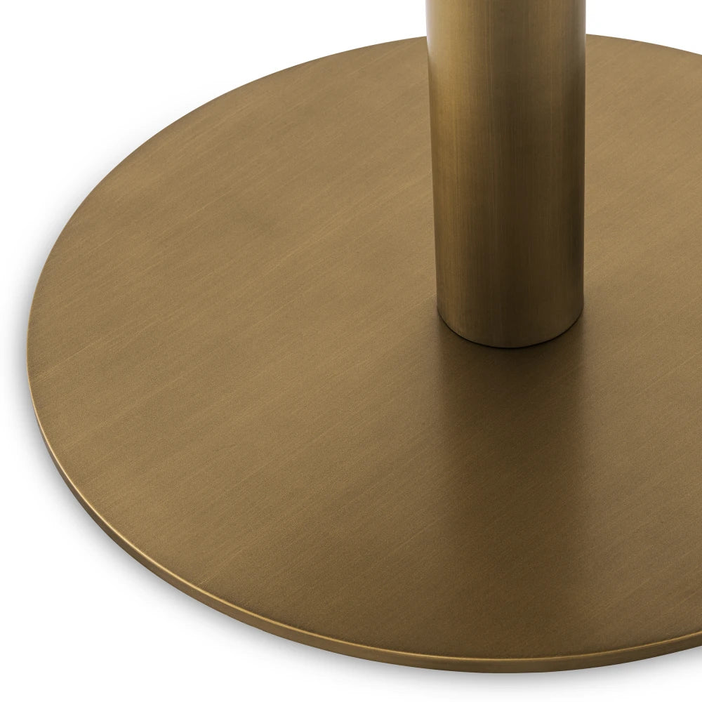 Masa din Ceramica Maro si Metal Alama L80xH76cm Declan  Eichholtz