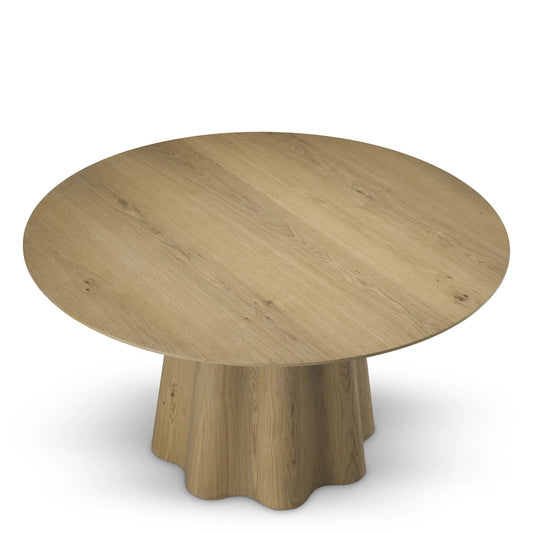 Masa din Furnir de stejar Maro D140xH76cm Papyrus Eichholtz