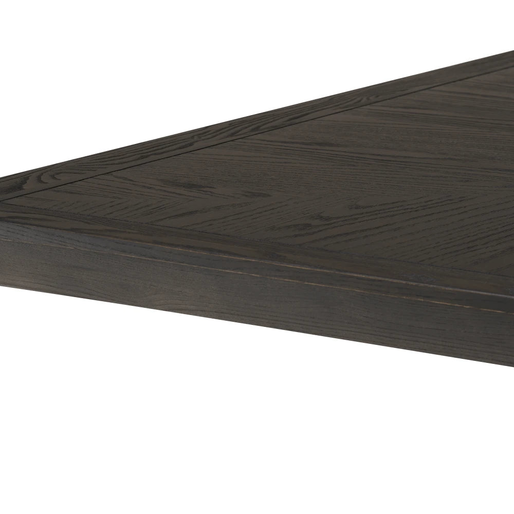 Masa din Furnir de stejar Maro si Metal/Furnir de stejar Alama/Maro L150xH76cm Rexton Eichholtz