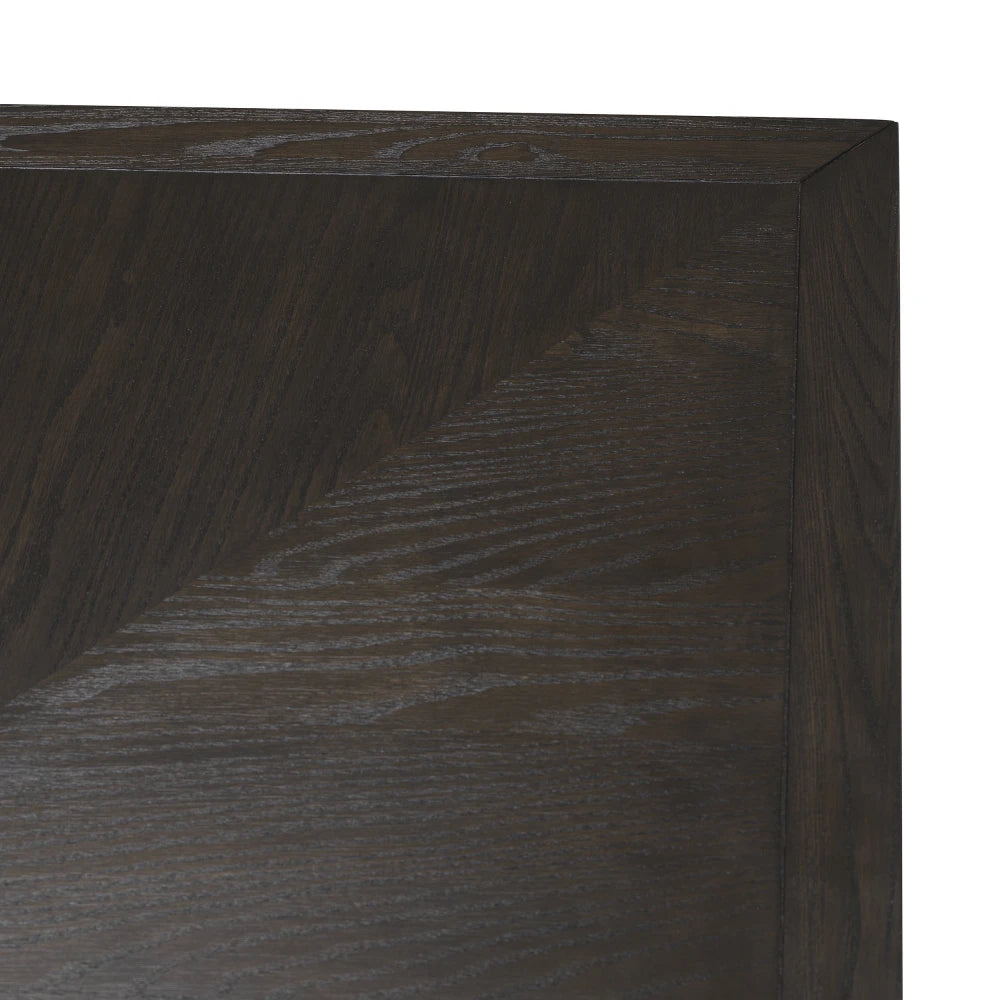 Masa din Furnir de stejar Maro si Metal/Furnir de stejar Alama/Maro L150xH76cm Rexton Eichholtz