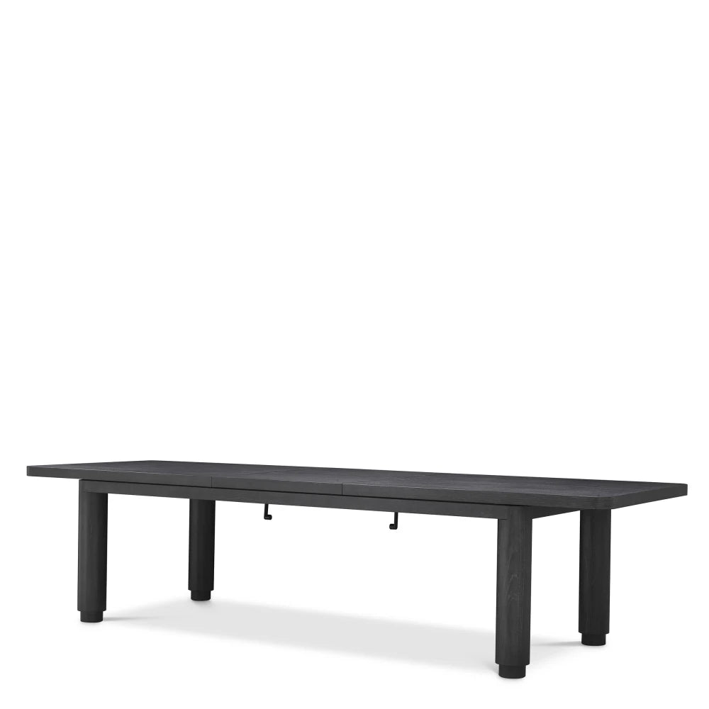 Masa extensibila din Furnir de stejar Negru L240-310xH80cm Atelier S Eichholtz