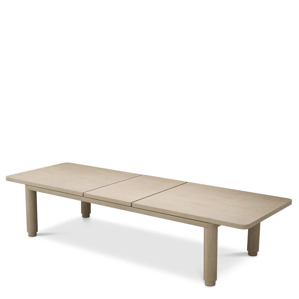 Masa extensibila din Furnir de stejar Maro deschis L280-350xH80cm Atelier L Eichholtz