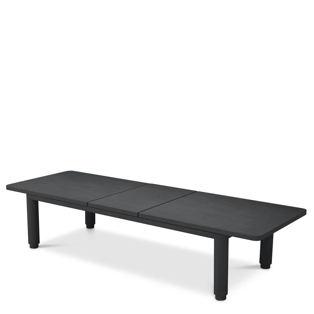 Masa extensibila din Furnir de stejar Negru L280-350xH80cm Atelier L Eichholtz