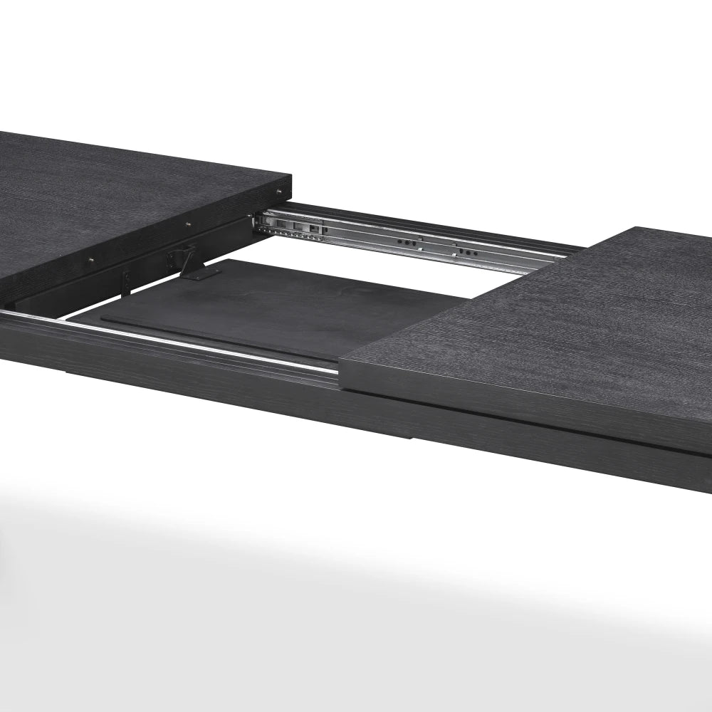 Masa extensibila din Furnir de stejar Negru L280-350xH80cm Atelier L Eichholtz