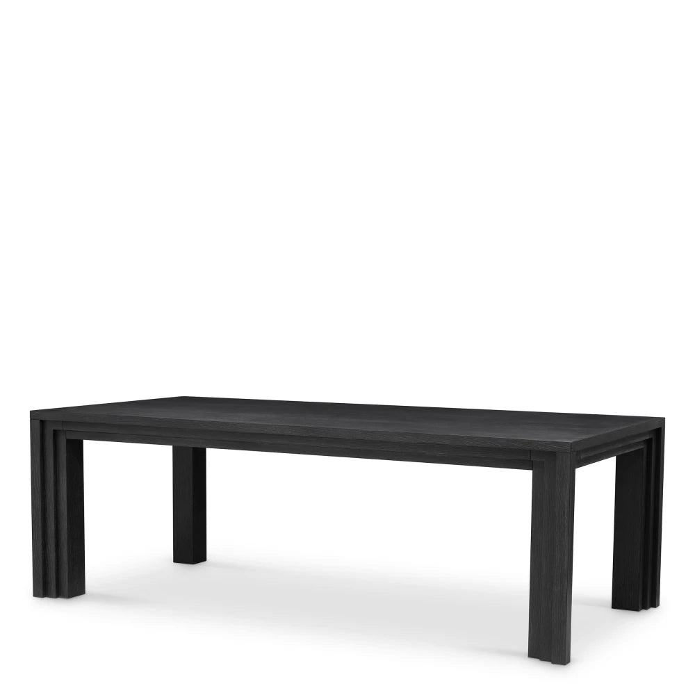 Masa din Furnir de stejar Negru L230xH76cm Metropolitan Eichholtz