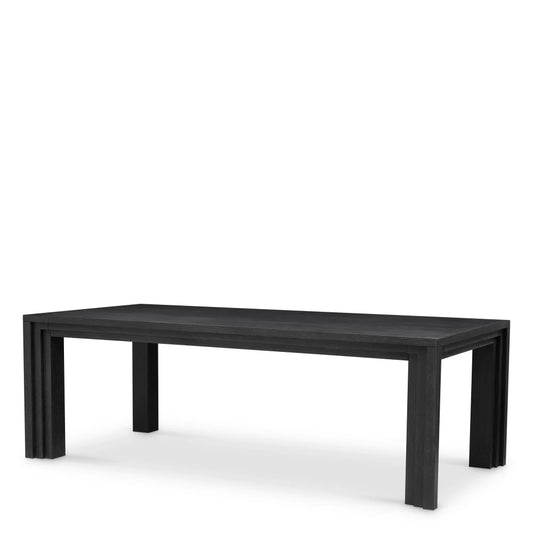 Masa din Furnir de stejar Negru L230xH76cm Metropolitan Eichholtz
