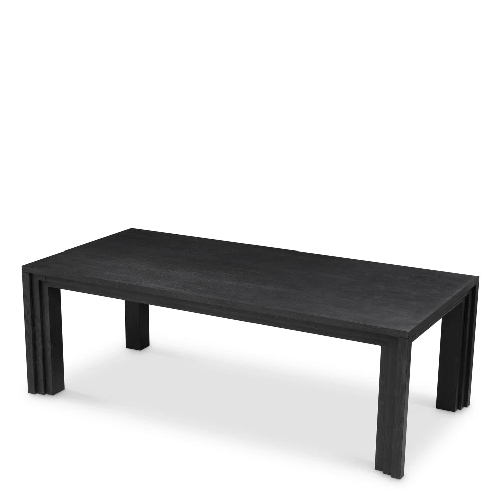 Masa din Furnir de stejar Negru L230xH76cm Metropolitan Eichholtz