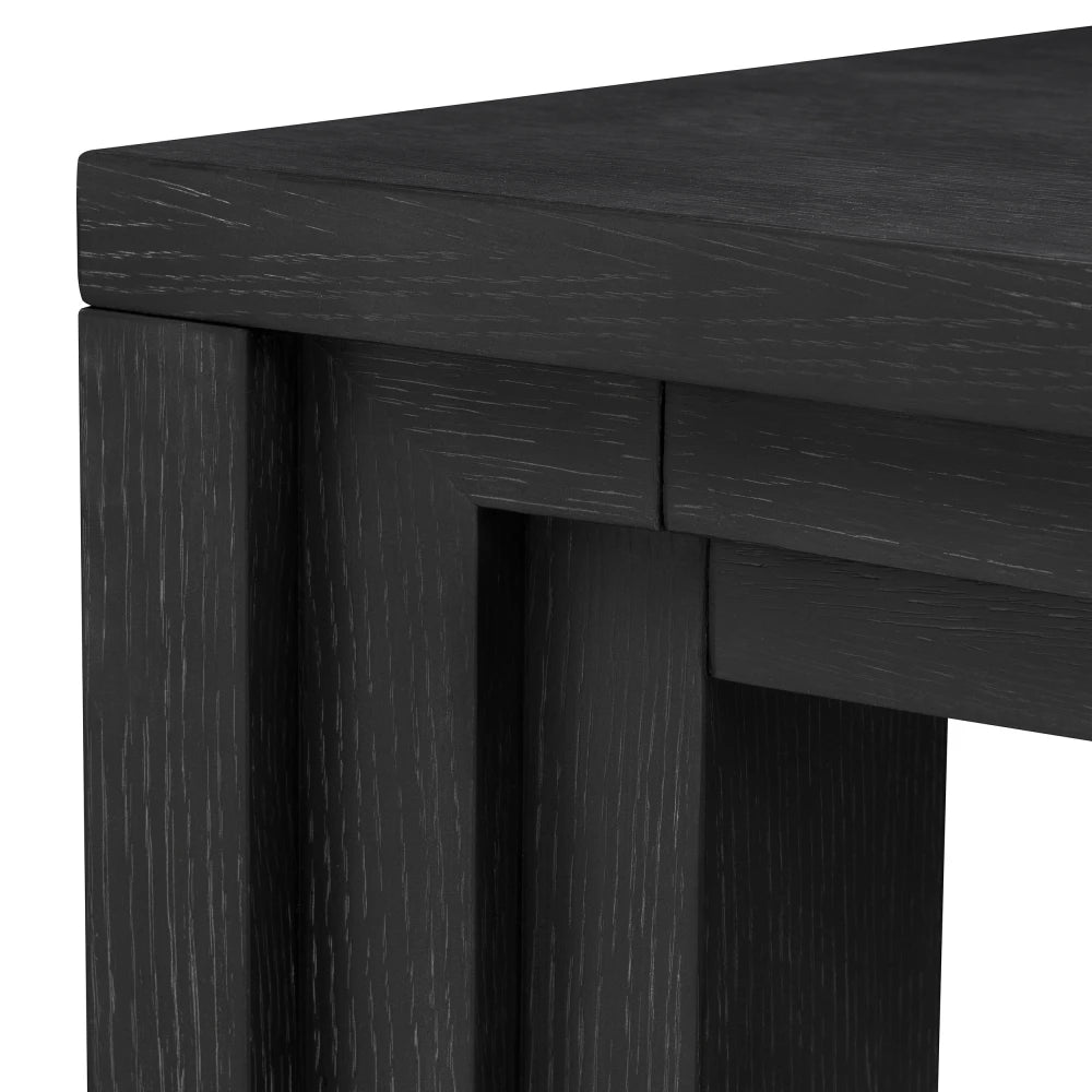 Masa din Furnir de stejar Negru L230xH76cm Metropolitan Eichholtz