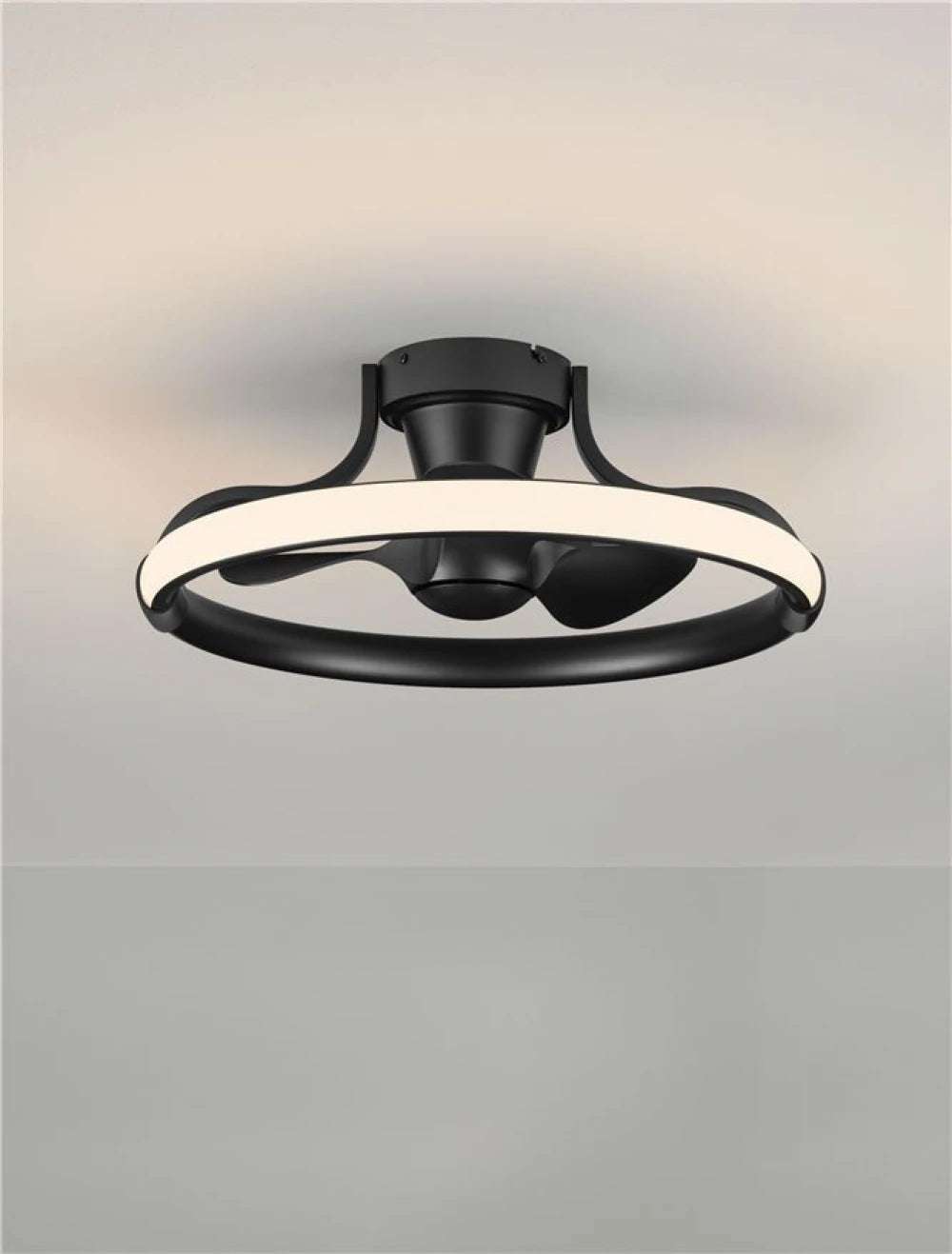 Ventilator din Metal Negru H24.5xD62cm IP20 35W 2198Lm 3000k BREVIA