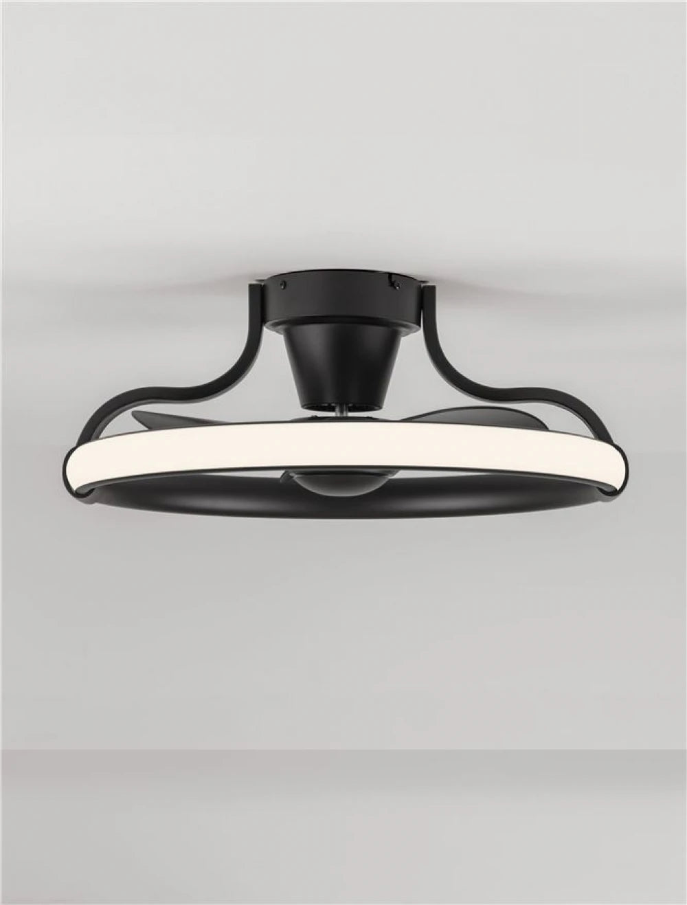 Ventilator din Metal Negru H24.5xD62cm IP20 35W 2198Lm 3000k BREVIA
