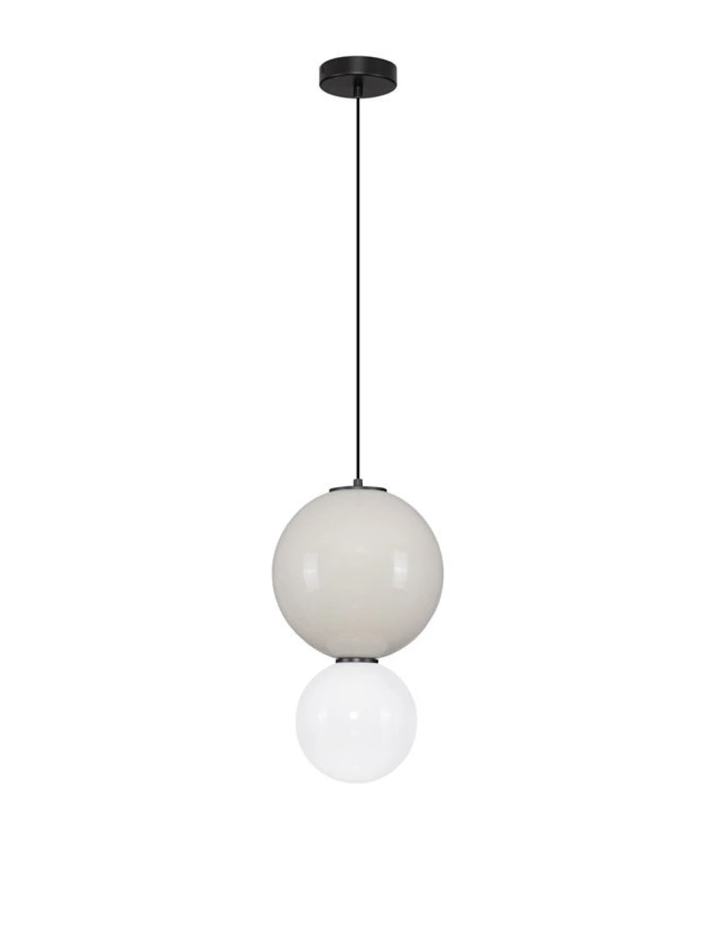 Pendul din Metal Negru Portelan Gri si Sticla alb H249xD25cm IP20 7W 420lm 3000k Noesis