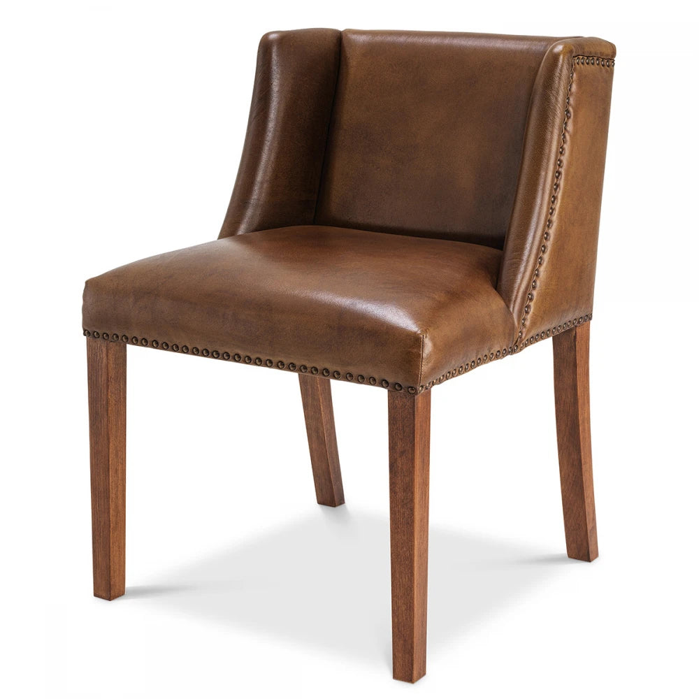 Scaun tapitat cu Piele Maro L56xA54xH82cm St. James Eichholtz