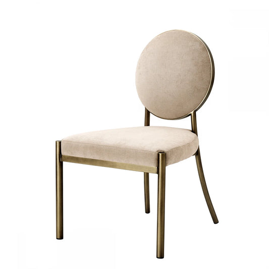 Scaun tapitat cu Catifea Grej L57.5xA60xH91cm Scribe Eichholtz