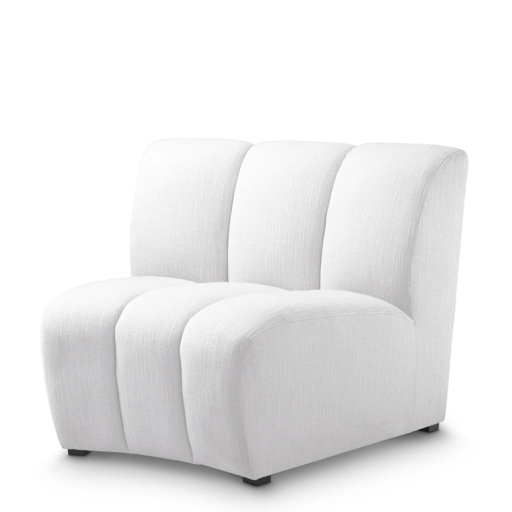 Modul semicer tapitat cu Stofa Avalon Alb L109xA95xH83cm Lando Eichholtz