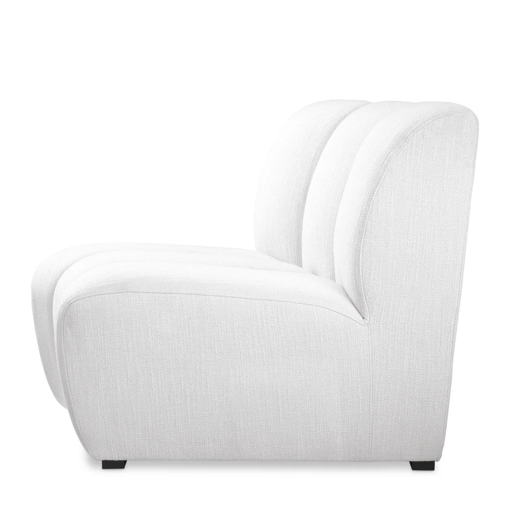Modul semicer tapitat cu Stofa Avalon Alb L109xA95xH83cm Lando Eichholtz