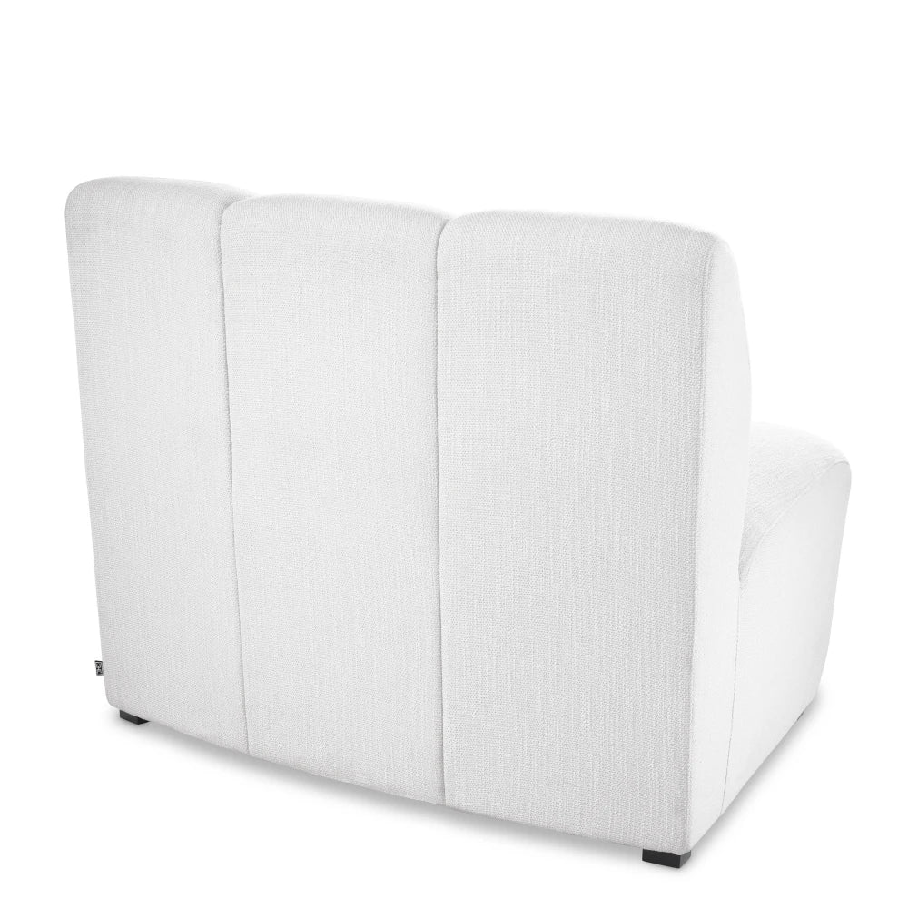 Modul semicer tapitat cu Stofa Avalon Alb L109xA95xH83cm Lando Eichholtz