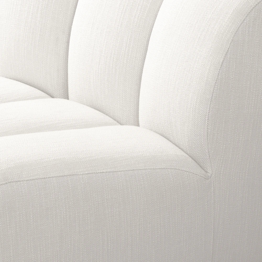 Modul semicer tapitat cu Stofa Avalon Alb L109xA95xH83cm Lando Eichholtz