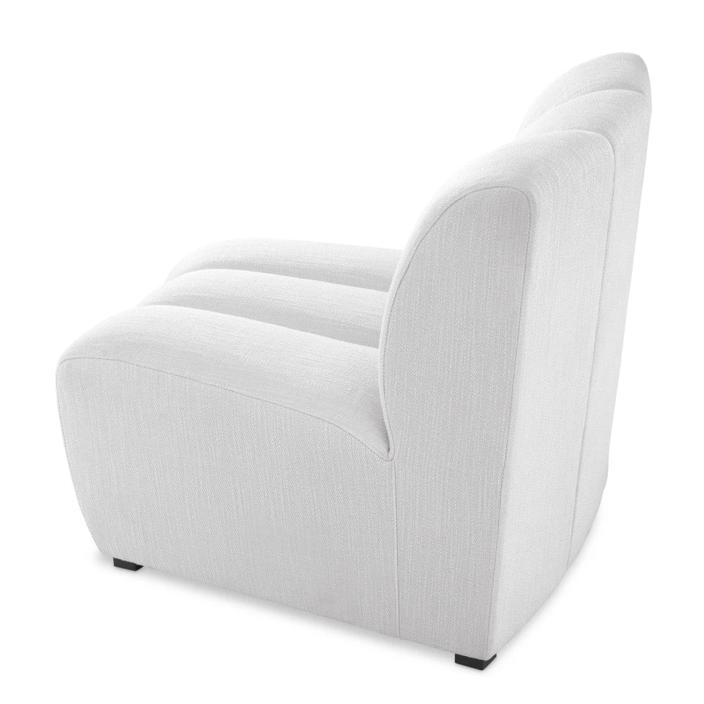 Modul semicer tapitat cu Stofa Avalon Alb L109xA95xH83cm Lando Eichholtz