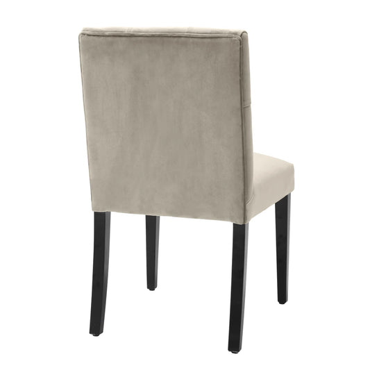 Scaun tapitat cu Catifea Grej L51xA64xH90cm Atena Eichholtz