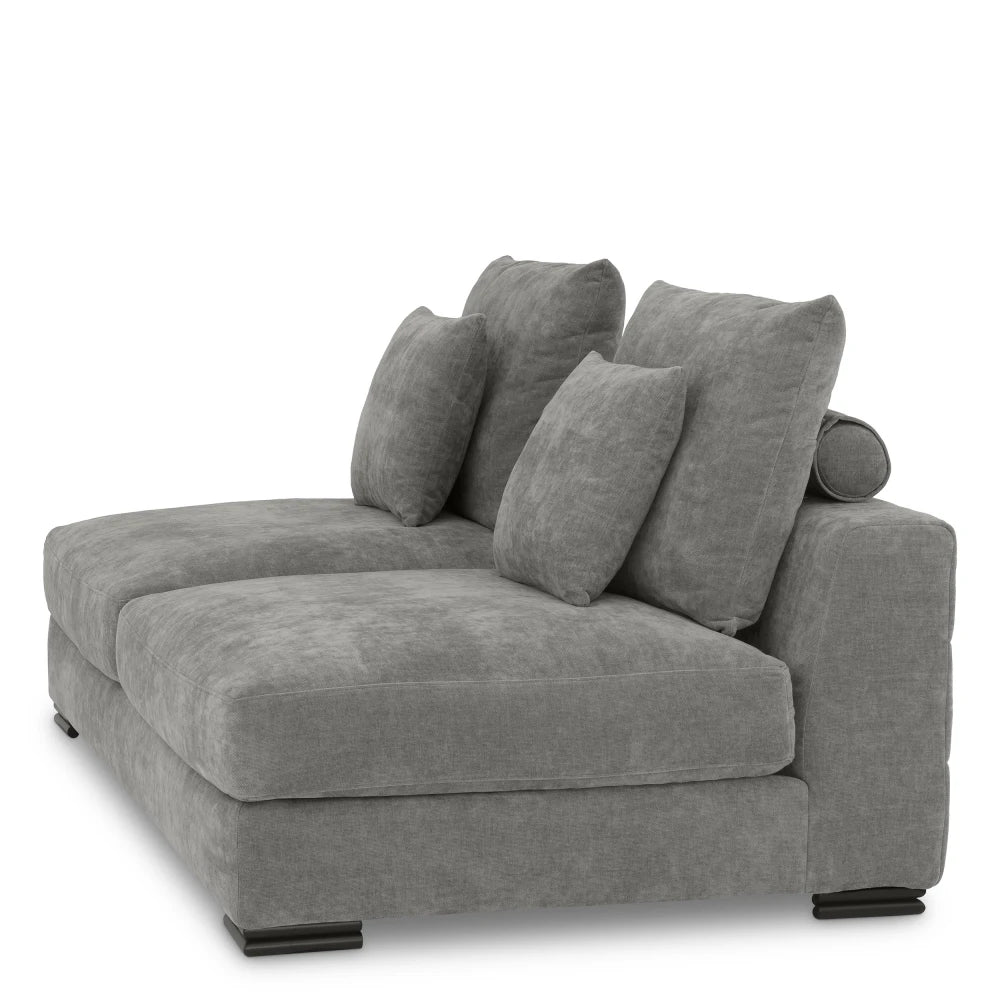 Modul cu 2 locuri tapitat cu Stofa Clarck Gri L182xA108xH90cm Clifford Eichholtz