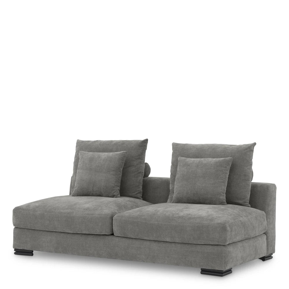 Modul cu 2 locuri tapitat cu Stofa Clarck Gri L182xA108xH90cm Clifford Eichholtz