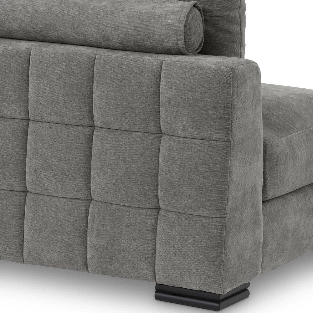 Modul cu 2 locuri tapitat cu Stofa Clarck Gri L182xA108xH90cm Clifford Eichholtz